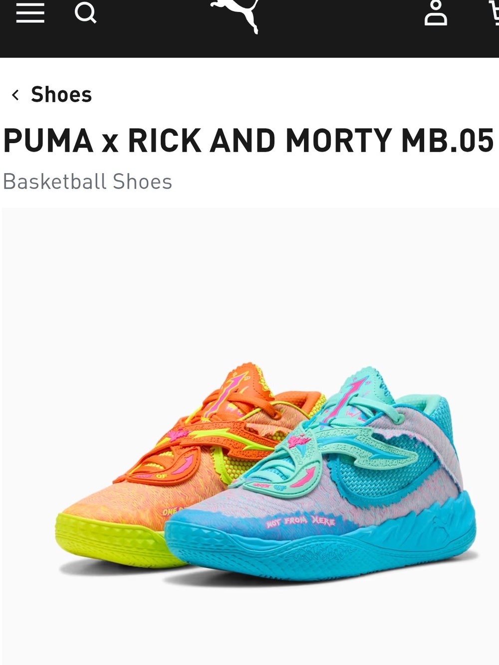 Puma Kids' MB.05 Sneakers - Aqua, Turquoise & Neon Orange